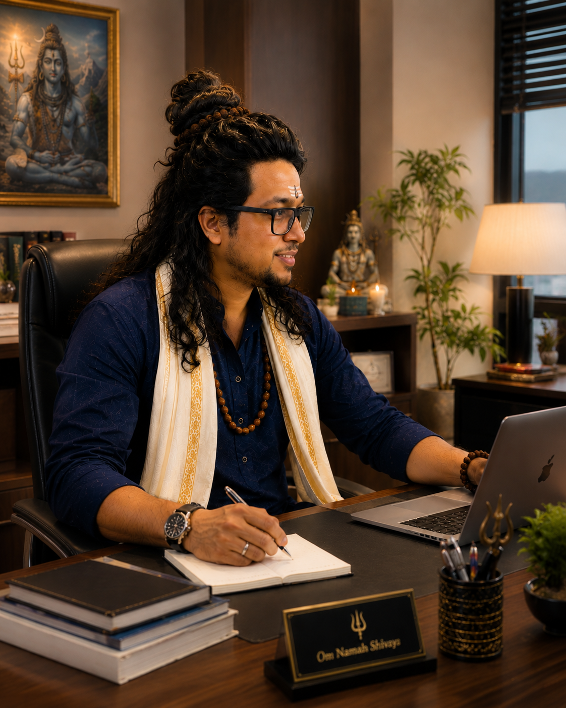 Astro Suman Kalyan in his consultation office